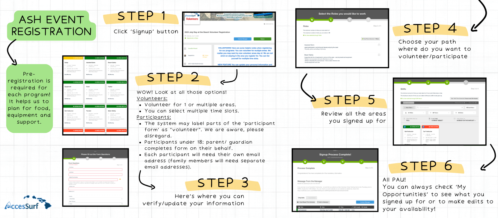 How to register for AccesSurf Programs in Bloomerang Volunteer