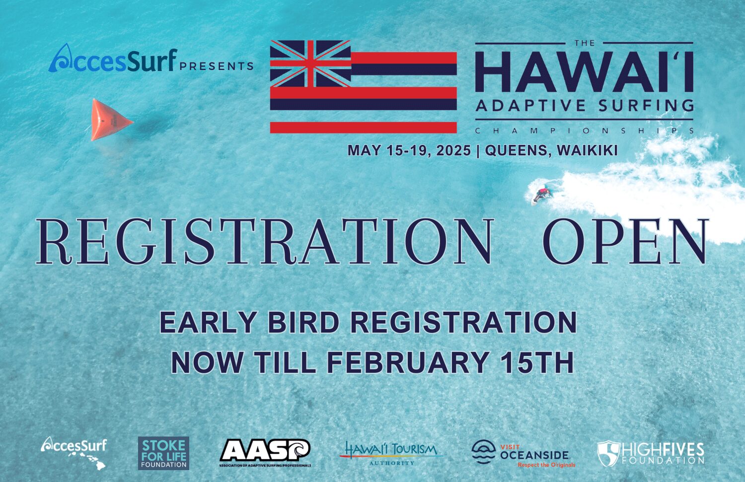 2025 Hawaii Adaptive Surfing Championships Athlete Registration Open.